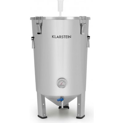 Klarstein Gärkeller fermentační kotel 30l kvasné trubky teploměr 304 ušlechtilá ocel Stříbrná – Sleviste.cz