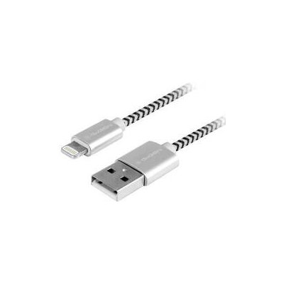 GoGEN LIGHTN100MM24 USB / lightning, opletený, 1m, stříbrný