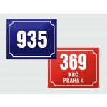 Smaltovaná domovní tabulka - číslo popisné, orientační (pražská norma) Alerion – Sleviste.cz