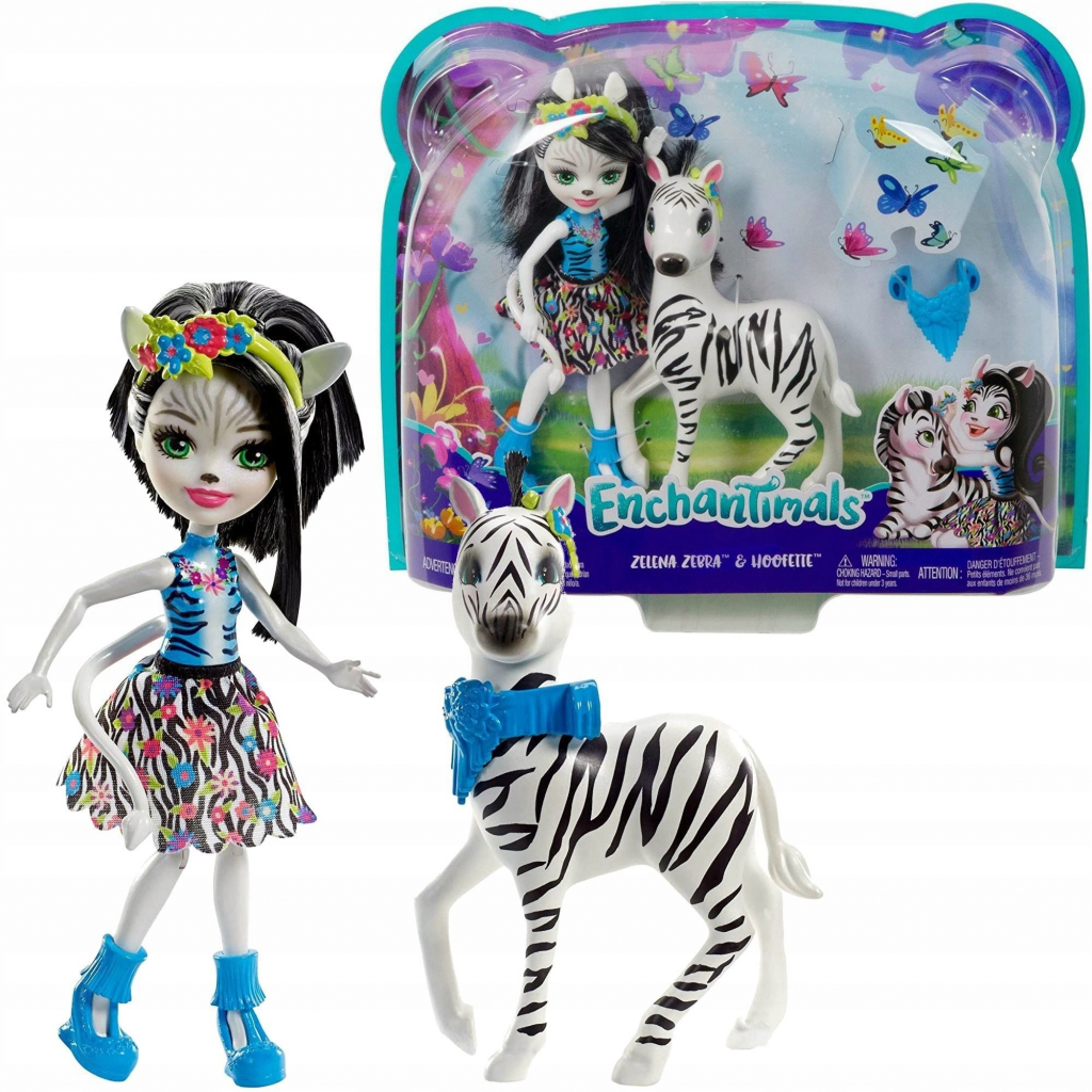 Mattel ENCHANTIMALS s velkým zvířátkem zebra