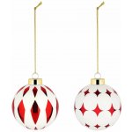 Alessi Vánoční skleněné baňky "Delight", set 2 ks, vzor 3 - – Hledejceny.cz