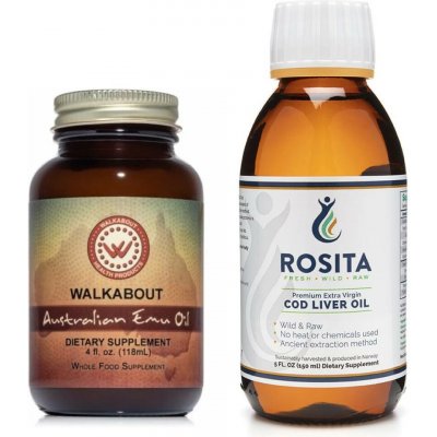 RAW'S Kombinace Emu olej + Olej Z Tresčích Jater 118 ml 150 ml – Hledejceny.cz