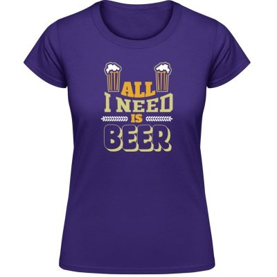 Gildan Soft-Style Vše co potřebuji je pivo Purple
