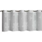 Vitrážní záclonka s oky Sněhové vločky 135x45cm bílá – Hledejceny.cz