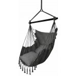 RealG RC-K-574 Brazilské závěsné houpací křeslo s polštáři černé – Sleviste.cz