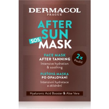 Dermacol AFTER SUN Pleťová maska po opalování 2x8 ml