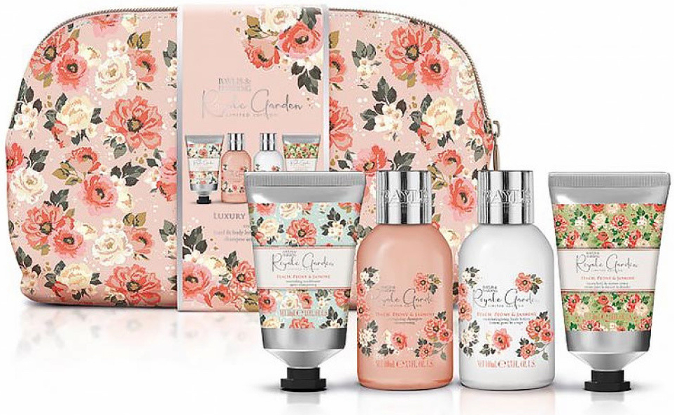 Baylis & Harding Royale Garden Bag s péčí o tělo šampon 100 ml + koupelový a sprchový krém 50 ml + tělové mléko 100 ml + kondicionér 50 ml dárková sada