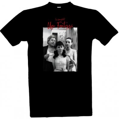 Tričko s potiskem Ugo Fantozzi pánské černá – Zboží Dáma