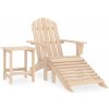 Zahradní židle a křeslo zahrada-XL Zahradní židle Adirondack s podnožkou a stolkem masivní jedle