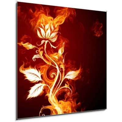 Obraz 1D - 50 x 50 cm - Fire rose Oheň vzrostl – Zboží Mobilmania