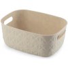 Úložný box Curver košík Softex 26.4 x 11.1 x 19.4 cm bílá béžová