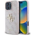 Guess PU 4G Metal Logo Zadní pro iPhone 16 Pro Pink – Zboží Mobilmania