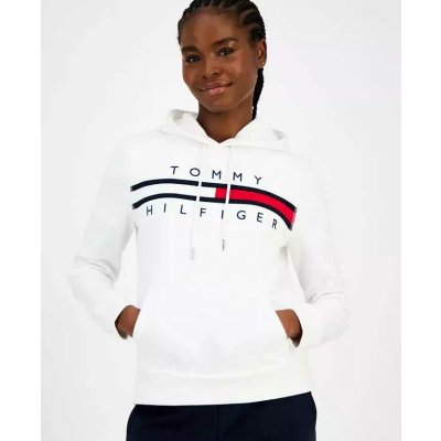 Tommy Hilfiger dámská mikina Embroided Logo bílá – Sleviste.cz