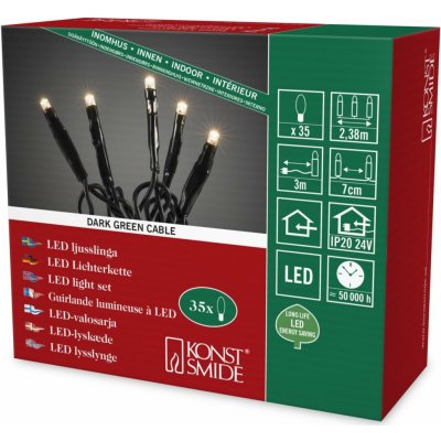 Konstsmide 6352-120 mikro světelný řetěz vnitřní Energetická třída (EEK2021): G (A - G) 230 V Počet žárovek 35 LED teplá – Hledejceny.cz