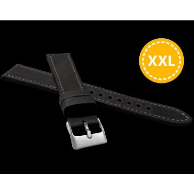Lavvu XXL Prodloužený prošitý černý sport z luxusní kůže Top Grain XXL LSAXB24 – Zboží Mobilmania