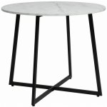 Textilomanie LUNA Kulatý jídelní stůl s deskou v dekoru mramor 90 x 90 – Zboží Dáma Textilomanie LUNA Kulatý jídelní stůl s deskou v dekoru mramor 90 x 90 – Zboží Dáma