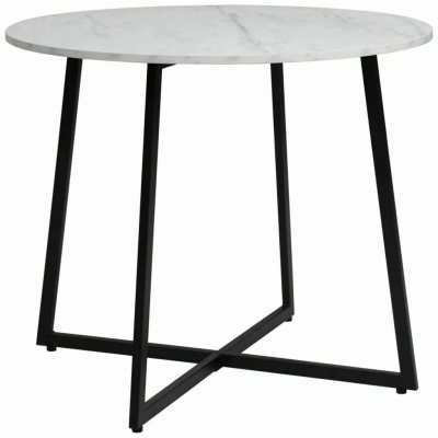 Textilomanie LUNA Kulatý jídelní stůl s deskou v dekoru mramor 90 x 90 – Zboží Dáma Textilomanie LUNA Kulatý jídelní stůl s deskou v dekoru mramor 90 x 90 – Zboží Dáma
