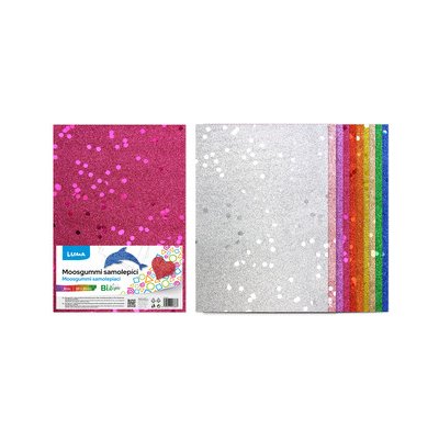 Moosgummi Luma A4, Bio Glitr s flitry samolepící, mix 10ks – Sleviste.cz