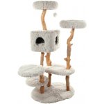 Flamingo škrabadlo Yuna bílé 100 x 74 x 163 cm – Zboží Dáma