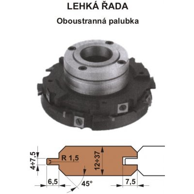 RH+ Sada fréz na pero a drážku s VBD 560 CF 160x40 / 4z - Oboustranná palubka – Zbozi.Blesk.cz