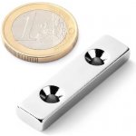 Kvádrový neodymový magnet KV-40-10-05-N 2x díra – Sleviste.cz