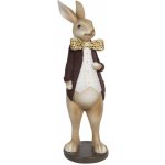 Veliká dekorační soška králíka se zlatým motýlkem - 18*17*54 cm – Sleviste.cz