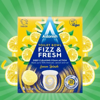 Astonish Fizz & Fresh aktivní tablety do WC Lemon 8 ks