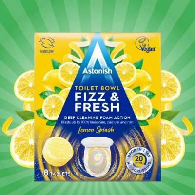 Astonish Fizz & Fresh aktivní tablety do WC Lemon 8 ks