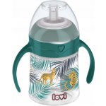 Lovi nevylévací hrníček s brčkem a závažím Jungle Vibes 150 ml tyrkys – Zboží Dáma