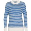 Dámský svetr a pulovr Icebreaker dámský merino svetr Wmns Waypoint Crewe Sweater Ecru Heather Lazurite