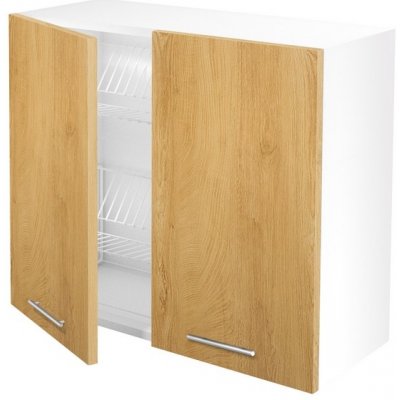 Halmar Horní skříňka Vento GC-80/72, bílá / dub medový – Zboží Dáma