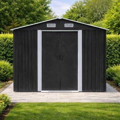 BestBerg BBSH-1208A 10,1 m² 389 x 260 x 202 cm antracit/bílá – Zboží Dáma
