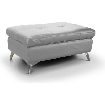 Kožený taburet SALERNO II 66x100 cm šedá CT0074 – Zboží Dáma