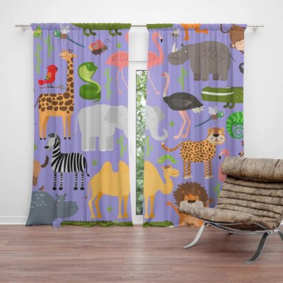 Závěsy Animované safari: 2 ks - 140x250 cm - Sablio – Hledejceny.cz