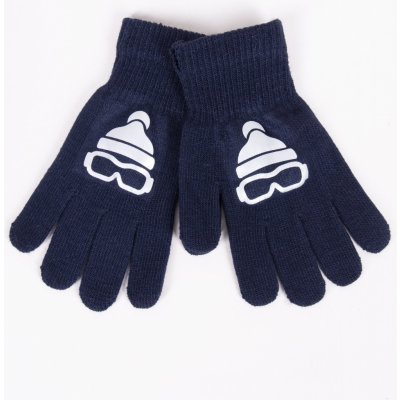 Yoclub chlapecké pětiprsté rukavice námořnická modrá