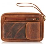 Paolo Peruzzi Kožená pánská taška etue vintage hnědá – Sleviste.cz