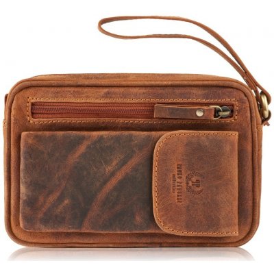 Paolo Peruzzi Kožená pánská taška etue vintage hnědá – Sleviste.cz