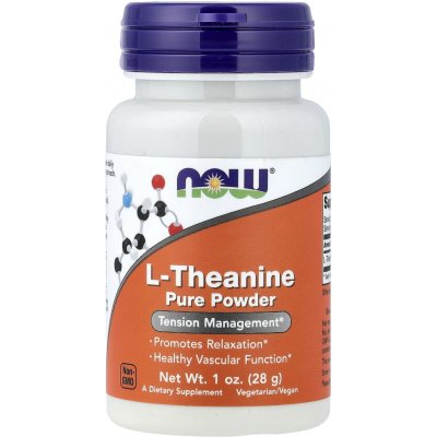 Now Foods L-theanin čistý prášek 28 g – Hledejceny.cz
