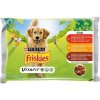 Kapsička pro psy Purina Friskies hovězí kuře jehně s mrkví ve šťávě 4 x 100 g