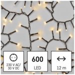 EMOS LED vánoční řetěz ježek 12 m venkovní i vnitřní teplá bílá časovač – Zboží Dáma