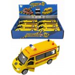 Teddies Auto ambulance kov/plast 15cm na baterie se světlem se zvukem na zpětné natažení 6ks v boxu – Hledejceny.cz