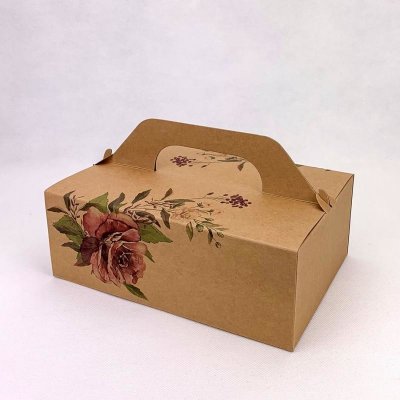 Paris Dekorace Krabička na výslužku přírodní, květiny – Zboží Mobilmania