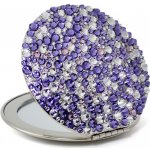 Mont Bleu kosmetické kapesní zrcátko se Swarovski Elements Corals V fialové – Zboží Mobilmania