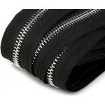 Zip kovový šíře 5 mm metráž - černá – Zboží Mobilmania