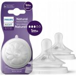 Philips Avent savička Natural Response 3 pomalý průtok 2 ks transparentní – Zboží Dáma