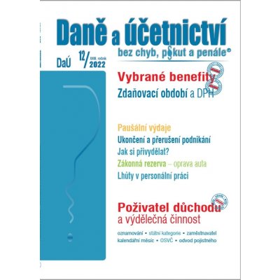 DaÚ č. 12 - Vybrané benefity z hlediska ZDP