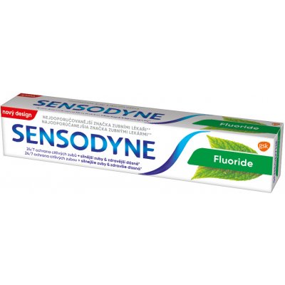 Sensodyne Fluoride s obsahem nitrátu draselného zubní pasta snižuje citlivost zubů a obnažených krčků 100 ml – Zbozi.Blesk.cz