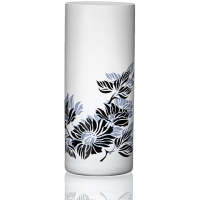 Crystalex Váza White & Black & Grey Flower 260 mm, 1 ks – Hledejceny.cz