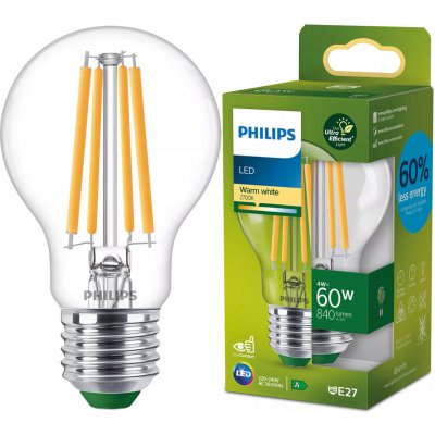 Philips Žárovka LED 60W E27 2700K čirá A třída – Hledejceny.cz