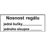Nosnost regálu 210x80mm samolepka – Zboží Dáma